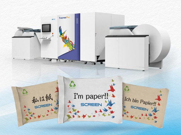Screen has announced it will introduce Truepress PAC520P, a high-speed, water-based inkjet digital press for paper-based packaging substrates