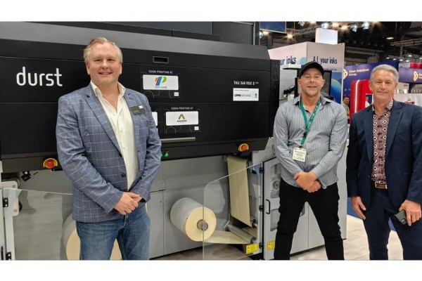 Durst Oceania has confirmed the sale of an RSC-E label printer with LED at the recent Labelexpo Europe 2023 exhibition in Brussels