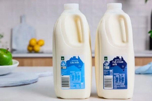 Woolworths has introduced new clear lids on its own brand milk, meaning it can now be recycled into a greater variety of new products